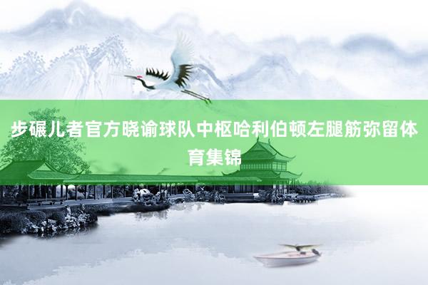 步碾儿者官方晓谕球队中枢哈利伯顿左腿筋弥留体育集锦