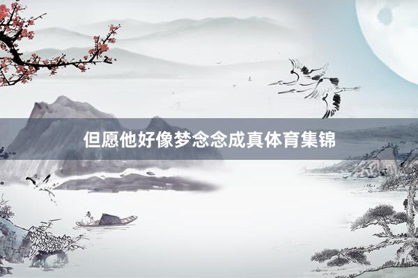 但愿他好像梦念念成真体育集锦