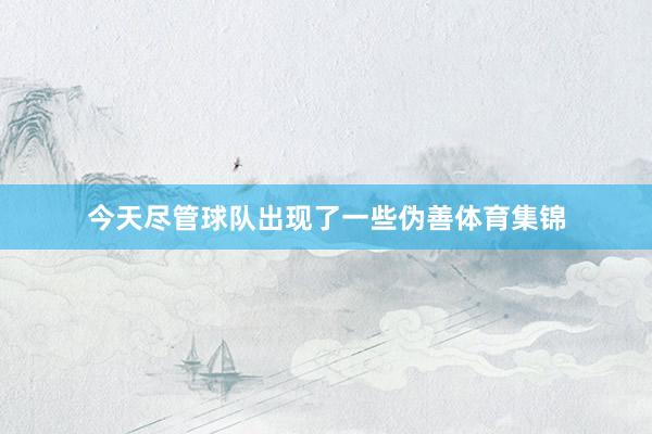 今天尽管球队出现了一些伪善体育集锦