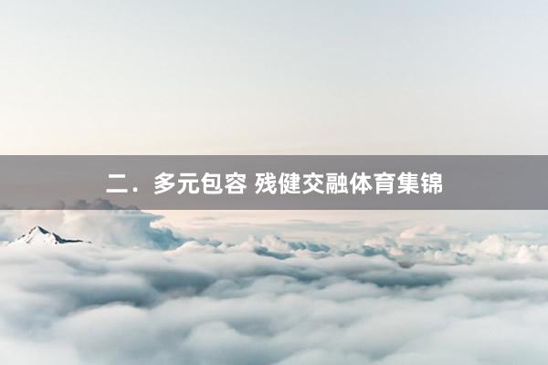 二．多元包容 残健交融体育集锦