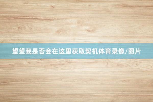 望望我是否会在这里获取契机体育录像/图片