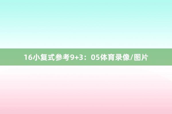 16　　小复式参考9+3：05体育录像/图片