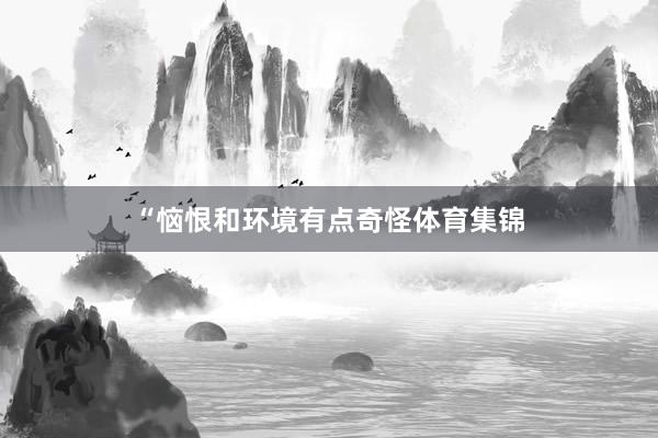 “恼恨和环境有点奇怪体育集锦