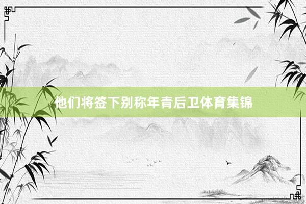 他们将签下别称年青后卫体育集锦