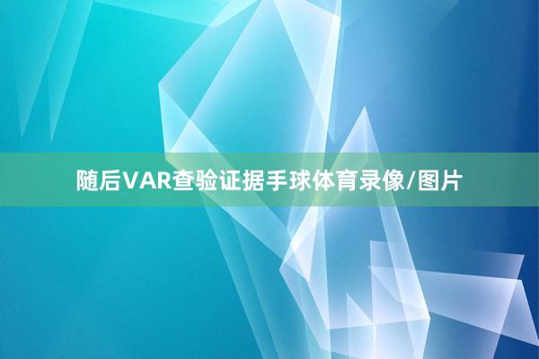 随后VAR查验证据手球体育录像/图片