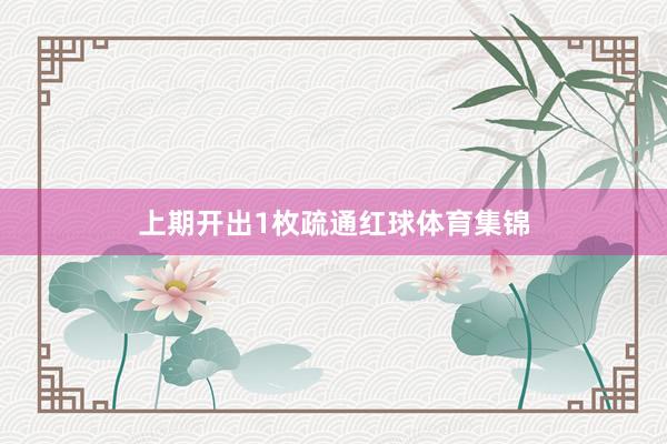 上期开出1枚疏通红球体育集锦