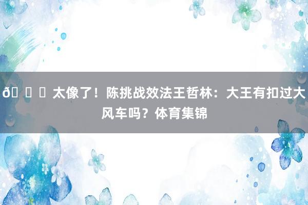 😃太像了！陈挑战效法王哲林：大王有扣过大风车吗？体育集锦