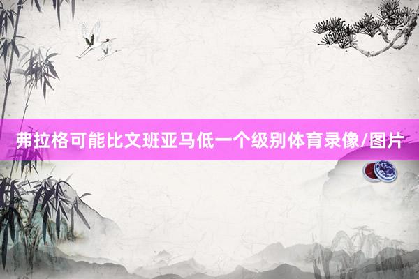 弗拉格可能比文班亚马低一个级别体育录像/图片
