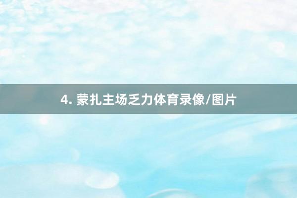4. 蒙扎主场乏力体育录像/图片