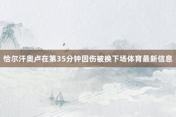 恰尔汗奥卢在第35分钟因伤被换下场体育最新信息