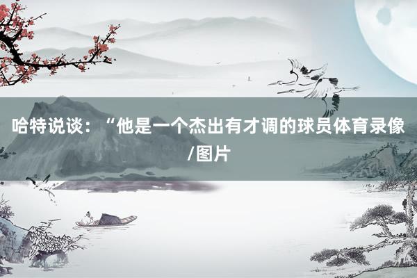 哈特说谈：“他是一个杰出有才调的球员体育录像/图片