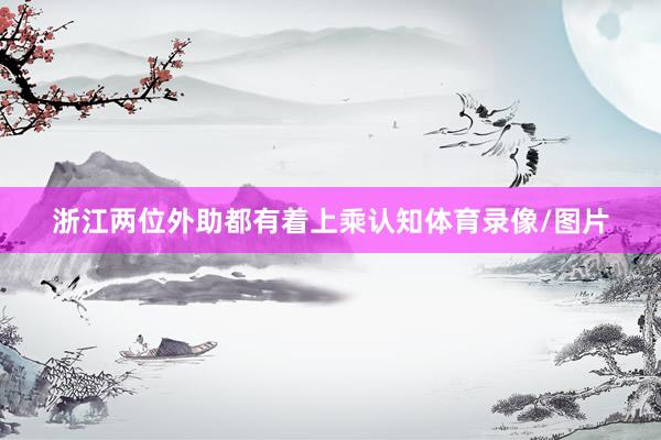 浙江两位外助都有着上乘认知体育录像/图片