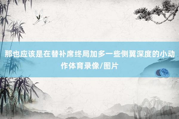 那也应该是在替补席终局加多一些侧翼深度的小动作体育录像/图片