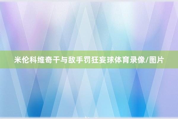 米伦科维奇干与敌手罚狂妄球体育录像/图片